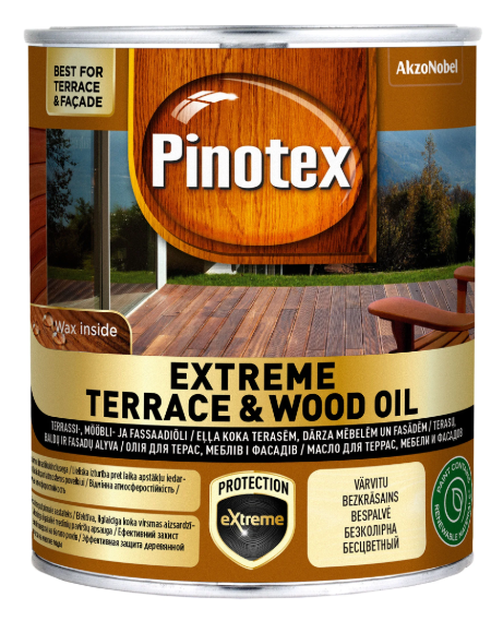Масло для деревини, водорозчинне " Pinotex Extreme Terrace & Wood Oil " BC 0,7 л [Пінотекс Екстрім Террас Вуд Оіл]