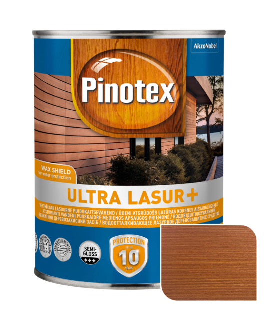 Просочення деревини, Червоне дерево , OP PINOTEX ULTRA LASUR+  [Пінотекс Ультра Лазурь плюс]