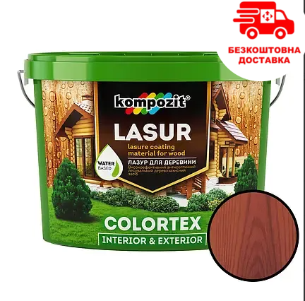 Лазур для деревини "Kompozit Colortex" Червоне дерево [Композит Колортекс]