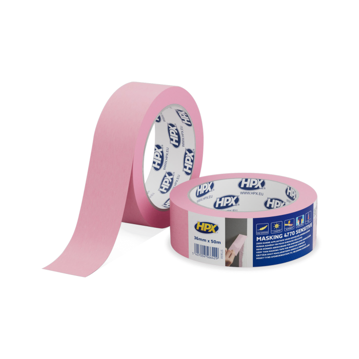 Малярна стрічка для делікатних поверхонь "HPX4770 60С" рожева - Ultra Delicate [ШПХ ультра деліт]