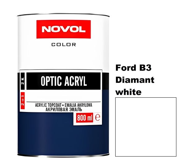 Акрилова автоемаль Novol Optic Ford B3 Diamant white (Новол Оптік Форд Б3 Діамант Вайт)