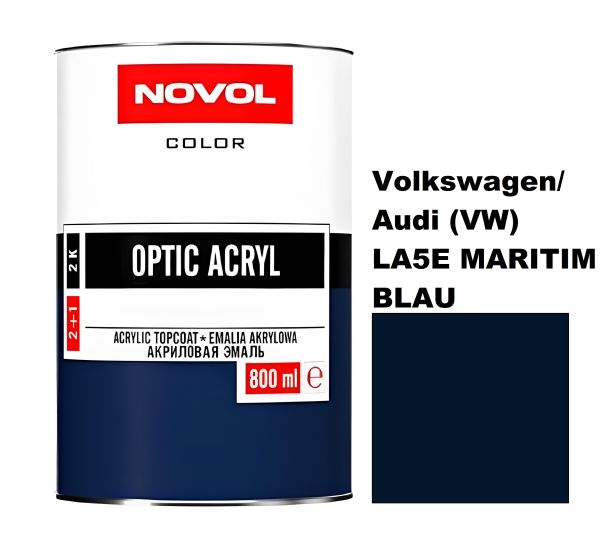 Акрилова автоемаль Novol Optic Volkswagen/Audi (VW) LA5E MARITIM BLAU (Новол Оптік Фольксваген/Ауді (ВВ) ЛА5Є Марітім Блау)