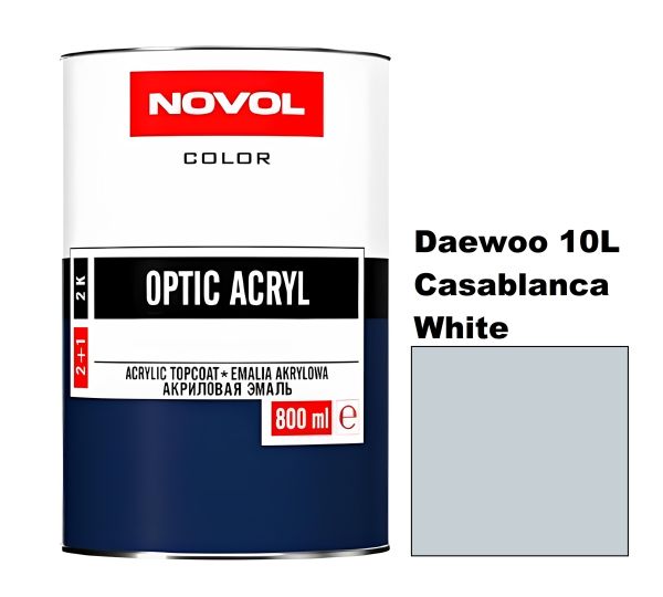 Акрилова автоемаль Novol Optic Daewoo 10L Casablanca White (Новол Оптік Део 10Л Касабланка Вайт)