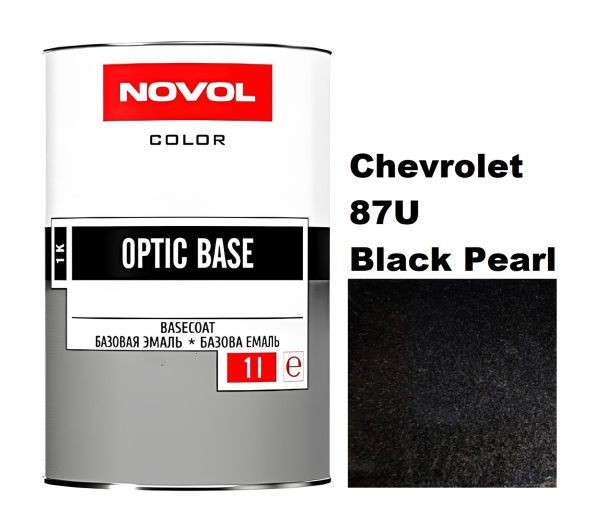Базова автоемаль (металік) Novol Optic Base Chevrolet 87U Black Pearl 1л (Новол Оптік Бейс Шевроле 87У Чорна перлина)