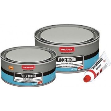 Автомобільная шпатлівка зі скловолокном "Fiber Micro Novol"  [Новол Файбер Мікро]