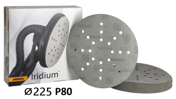 Шліфувальні круги Mirka Iridium 225 мм, 24 отворів, поштучно P80 (Мірка Ірідіум)