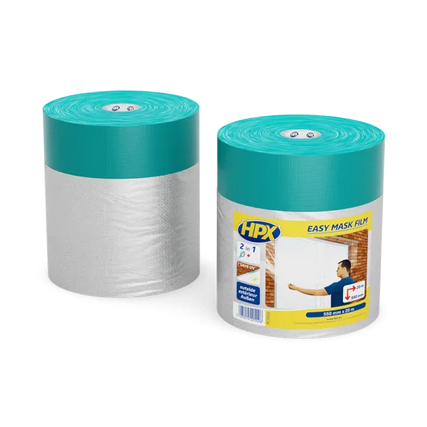 Защитная пленка с армированной лентой "НРХ Easy Mask Outdoor", для наружных работ (550мм*20м)