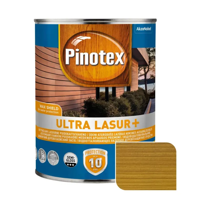 Просочення деревини, Орегон, "OP PINOTEX ULTRA LASUR+ ", (1 л), [Пінотекс Ультра Лазур плюс]
