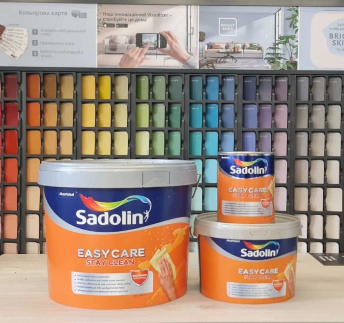 Акрилова фарба Sadolin EasyCare, брудовідштовхувальна, біла (Садолін Ізікер)
