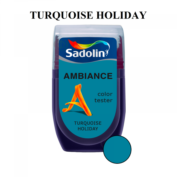 Тестер кольору Sadolin Ambiance Color Tester для стін, Turquoise Holiday, 30 мл