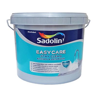 Вологостійка фарба біла "Sadolin EasyCare Kitchen&Bathroom" акрилова [Садолін ізікер]