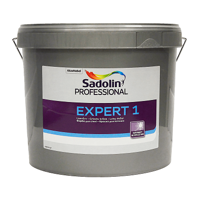 Латексна фарба "Sadolin Expert 1" для стелі, біла [Садолiн Експерт 1]