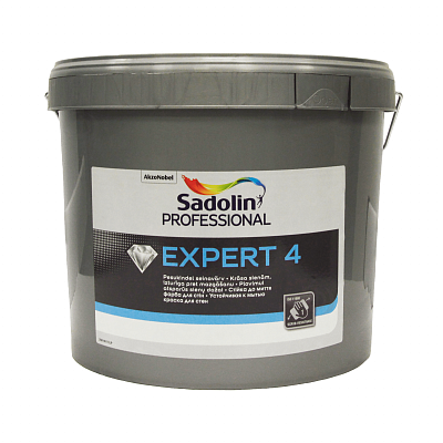 Акрилова фарба безбарвна "Sadolin Expert 4" для стін та стелі [Садолін Експерт 4]