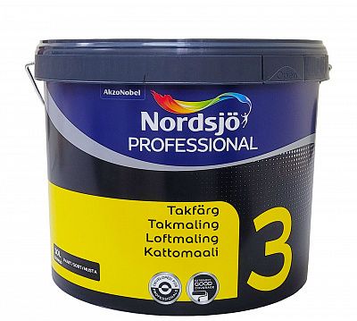 Латексна фарба чорна "Sadolin Professional 3 Svart" для стін та стелі (10л) [Садолін Профешіонал 3 Сварт]