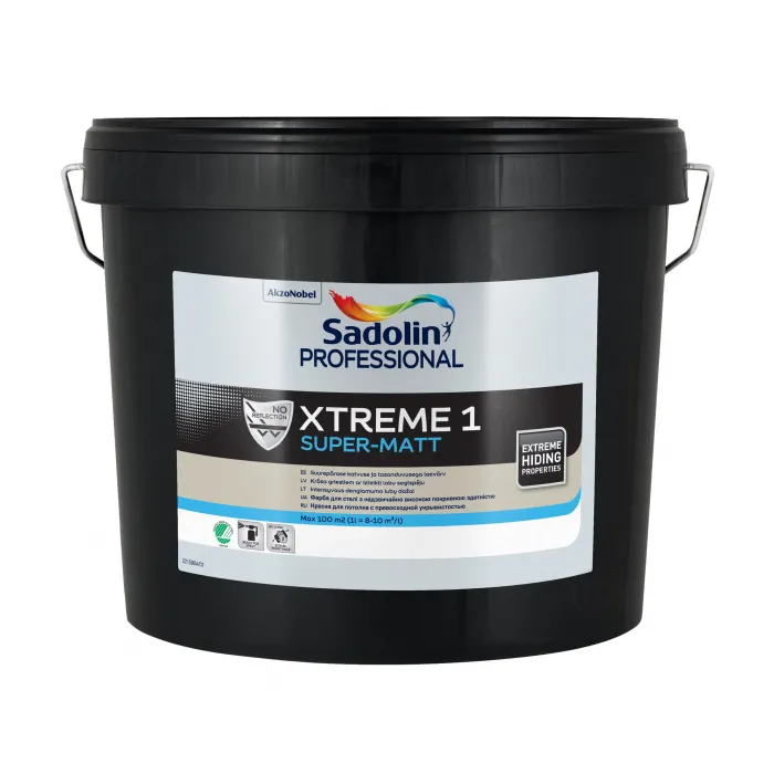 Фарба на водній основі Sadolin Professional Xtreme 1 для стелі, біла, BW
