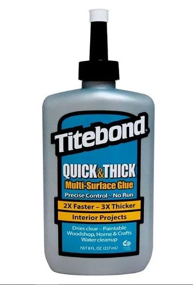 Клей "TITEBOND QUICK & THICK MULTI-SURFACE GLUE" быстрый и вязкий клей для дерева (237 мл) [Квик Сик Мульти Сюрфейс Клей]